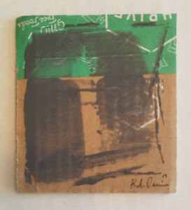 273x300 No.40 Original Mini Gray Abstract Minimalist Painting On Recycled - Abstract Minimalist Painting