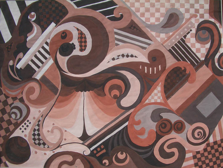 748x562 Non Objective Monochromatic By Something Unexpected - Abstract Monochromatic Painting