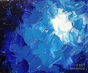 300x249 Blue Monochromatic Paintings - Abstract Monochromatic Painting