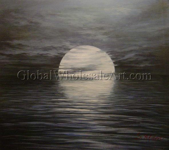 591x525 Abstract Moon - Abstract Moon Painting