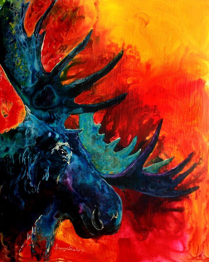 Abstract Moose Painting at PaintingValley.com | Explore collection of