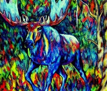 Abstract Moose Painting at PaintingValley.com | Explore collection of