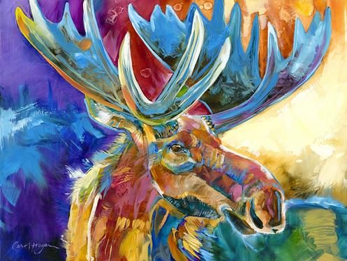 497x375 Carol Hagan - Abstract Moose Painting