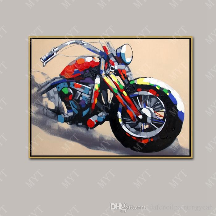 700x700 2018 Hand Made Abstract Motorcycle Oil Painting On Canvas Modern - Abstract Motorcycle Painting