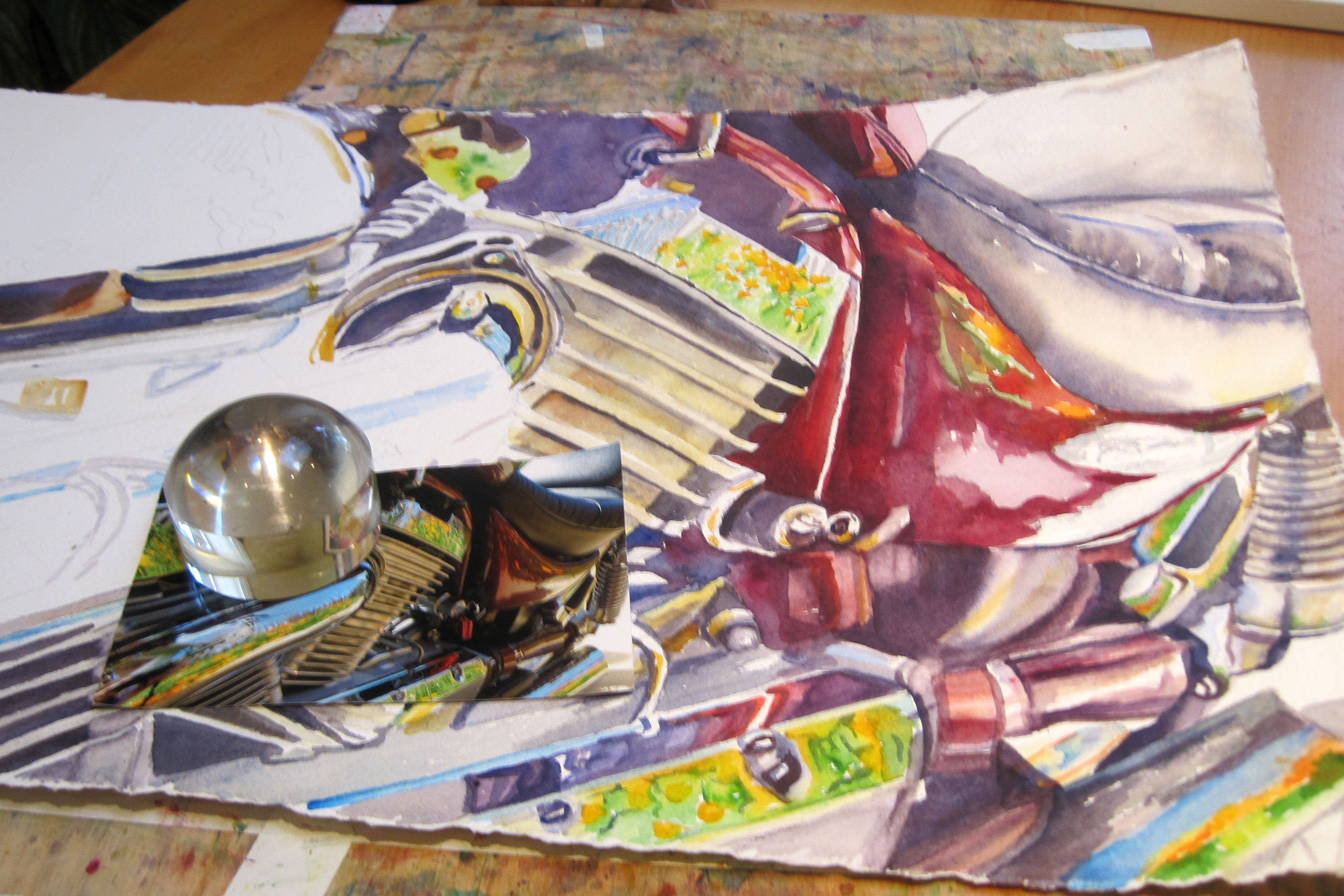 2700x1800 September 25, 2012 - Abstract Motorcycle Painting