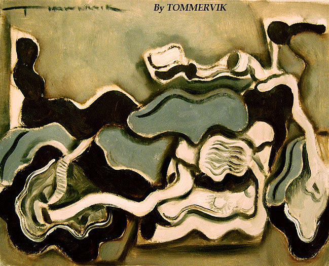 649x525 Tommervik Abstract Blue Motorcycle Painting Tommervik Paintings - Abstract Motorcycle Painting