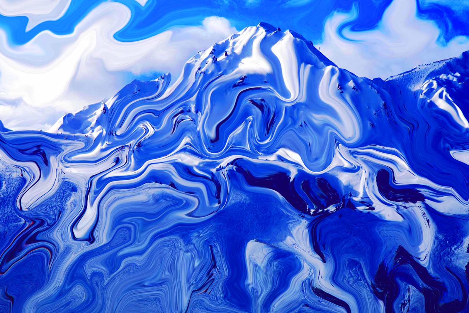 Abstract Mountain Painting at PaintingValley.com | Explore ...