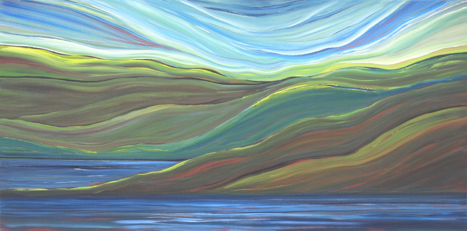 1600x794 Sage Mountain Studio Hill Country Abstract Paintings - Abstract Mountain Painting