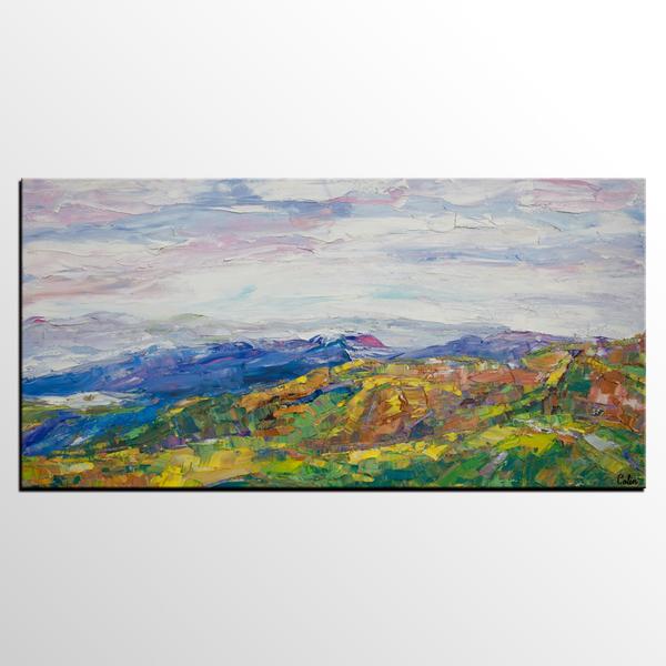 600x600 Abstract Mountain Painting, Canvas Painting, Contemporary Art - Abstract Mountain Painting