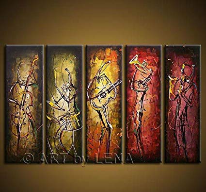425x395 Best Favor Hand Painted Wall Art Abstract Music Oil - Abstract Music Painting