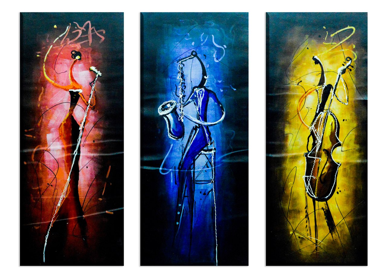 1280x906 Buy Abstract Music Band Handmade Painting By Community Artists - Abstract Music Painting