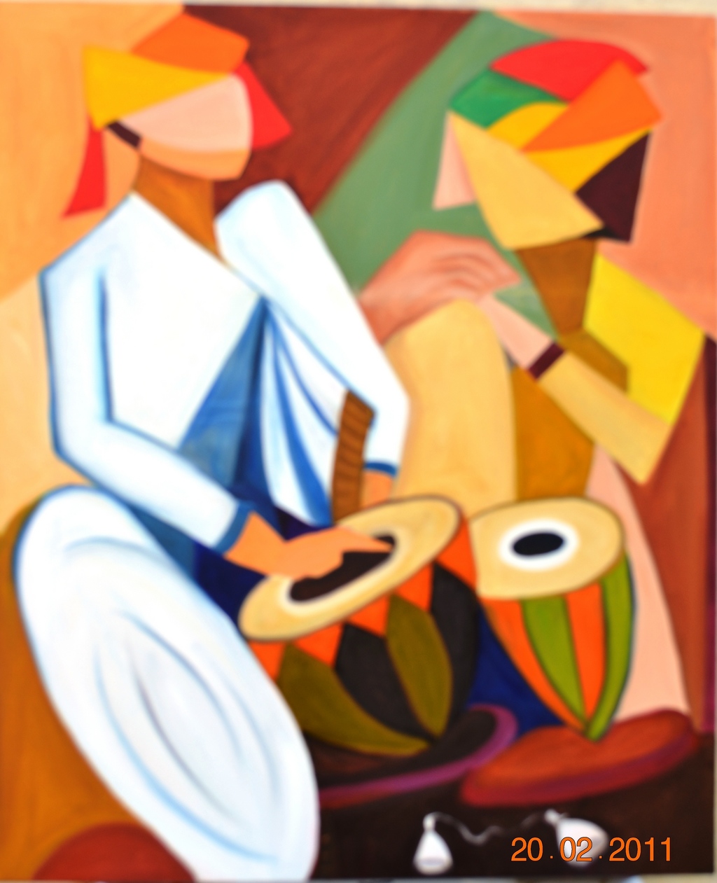 1024x1261 Kiran Soni Gupta Artwork Music Of Life Original Painting Oil - Abstract Music Painting