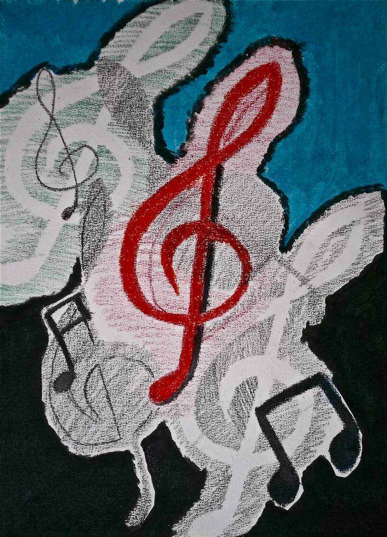 770x1069 Saatchi Art Abstract Music Painting By Christina Varghese - Abstract Music Painting