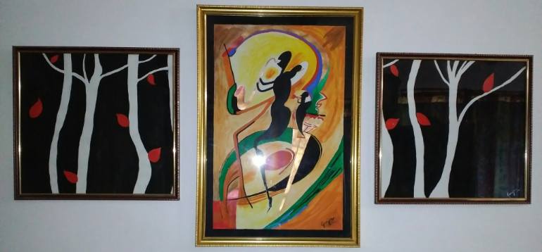 770x358 Saatchi Art Abstract Music Painting By Gunjan Famous Paintings - Abstract Music Painting
