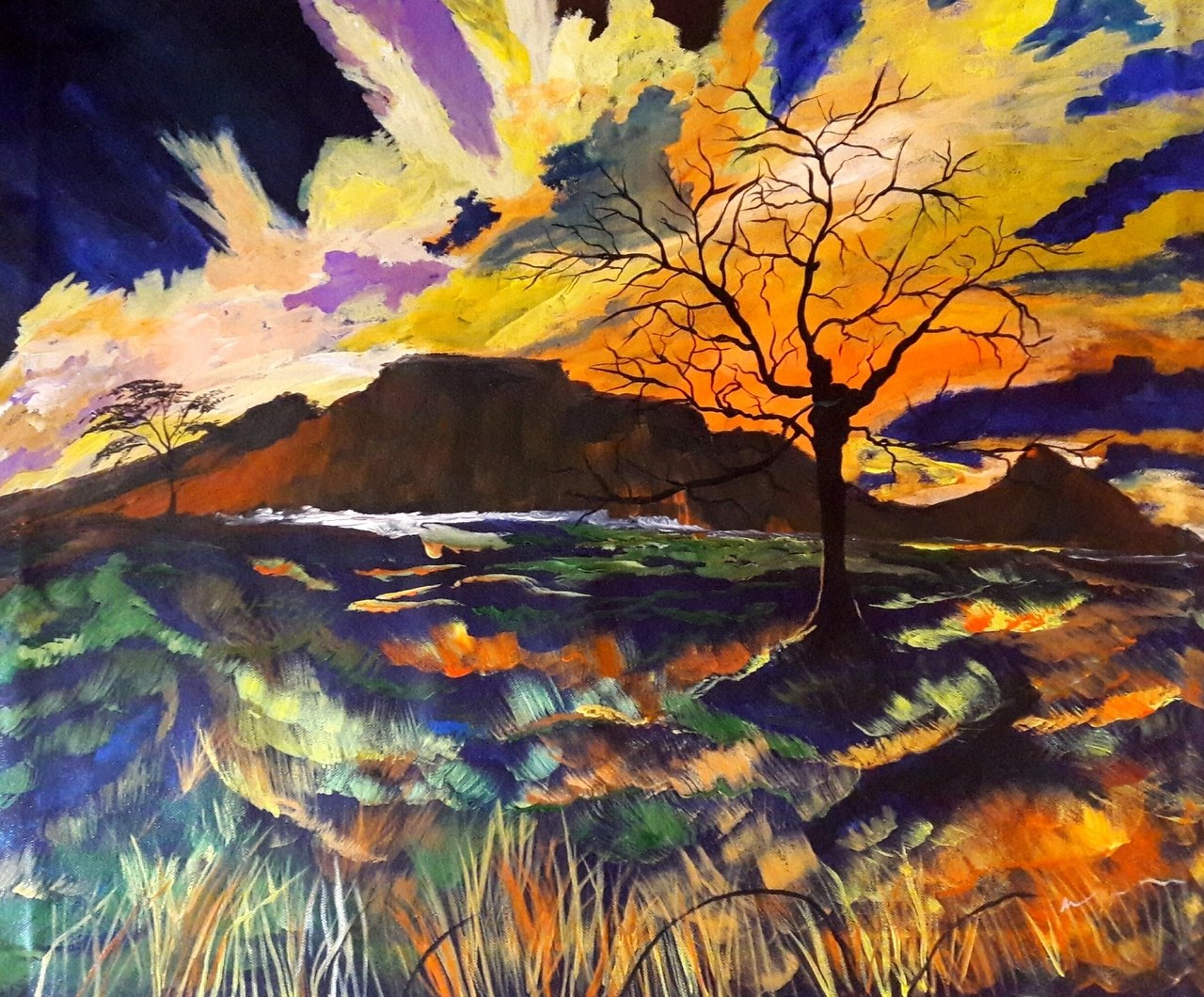 1280x1060 Buy Abstract Nature Art Handmade Painting By Indhuja Raghavan - Abstract Nature Painting