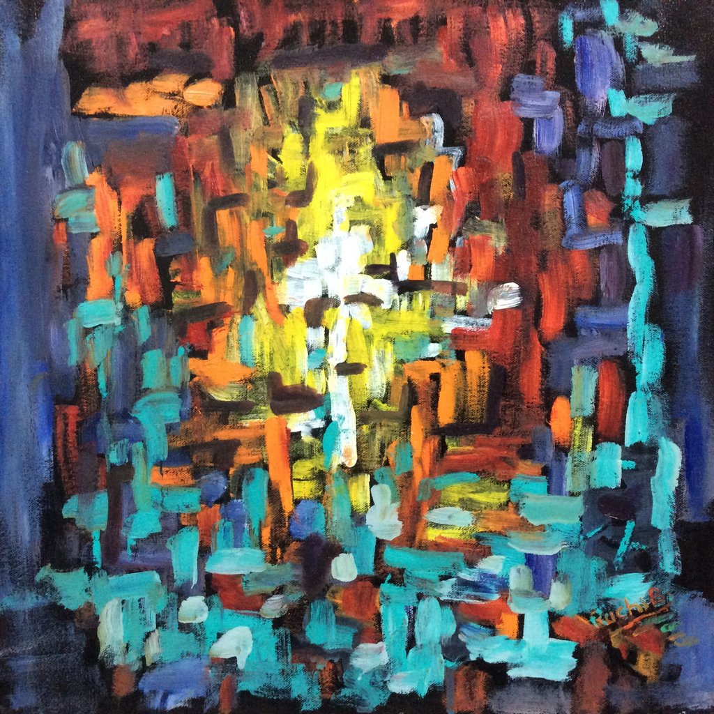 1024x1024 Abstract ,nature ,2, Oil Painting On Canvas 48 Cm X 48cm Unframed - Abstract Nature Painting