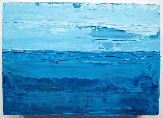 570x413 Abstract Ocean Painting Seascape Blue Abstract Painting - Abstract Ocean Painting