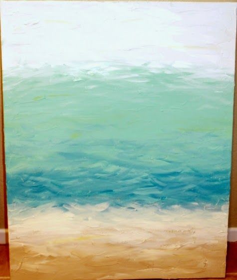 475x561 Diy Abstract Ocean Paintings Anyone Can Make Ocean - Abstract Ocean Painting