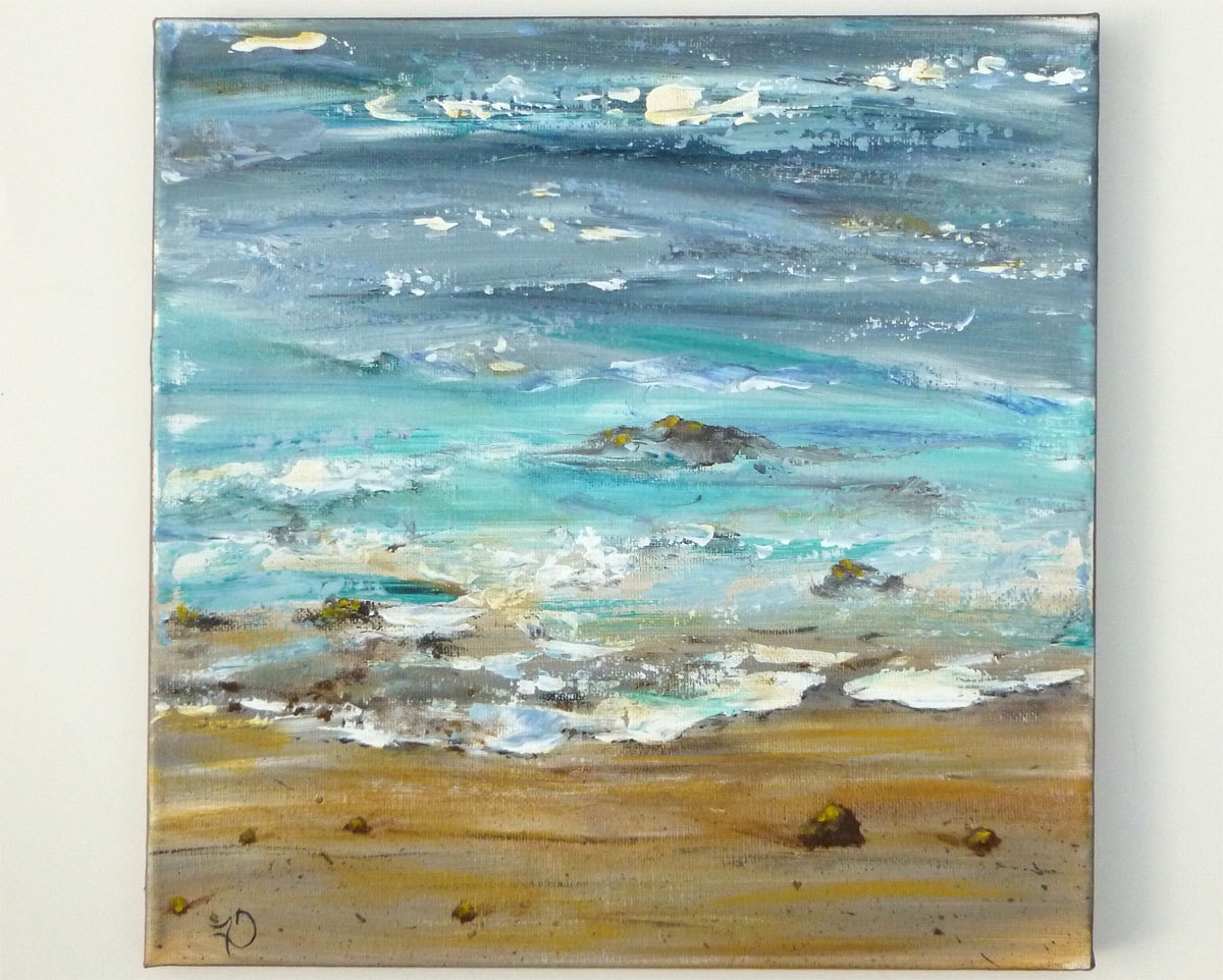 Abstract Ocean Painting at PaintingValley.com | Explore collection of ...