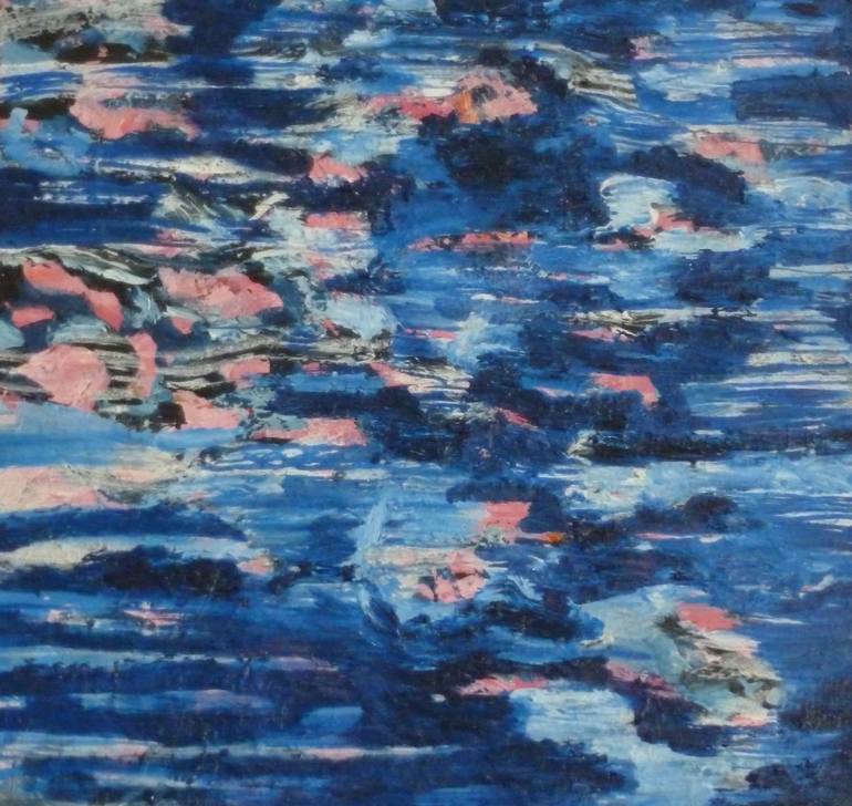 770x728 Saatchi Art Pinklue Abstract. Ocean Sky. Painting By Luke - Abstract Ocean Painting