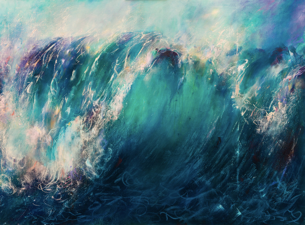 1000x739 The Release - Abstract Ocean Painting