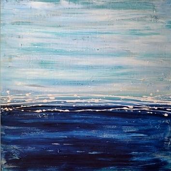 Abstract Ocean Painting at PaintingValley.com | Explore collection of ...