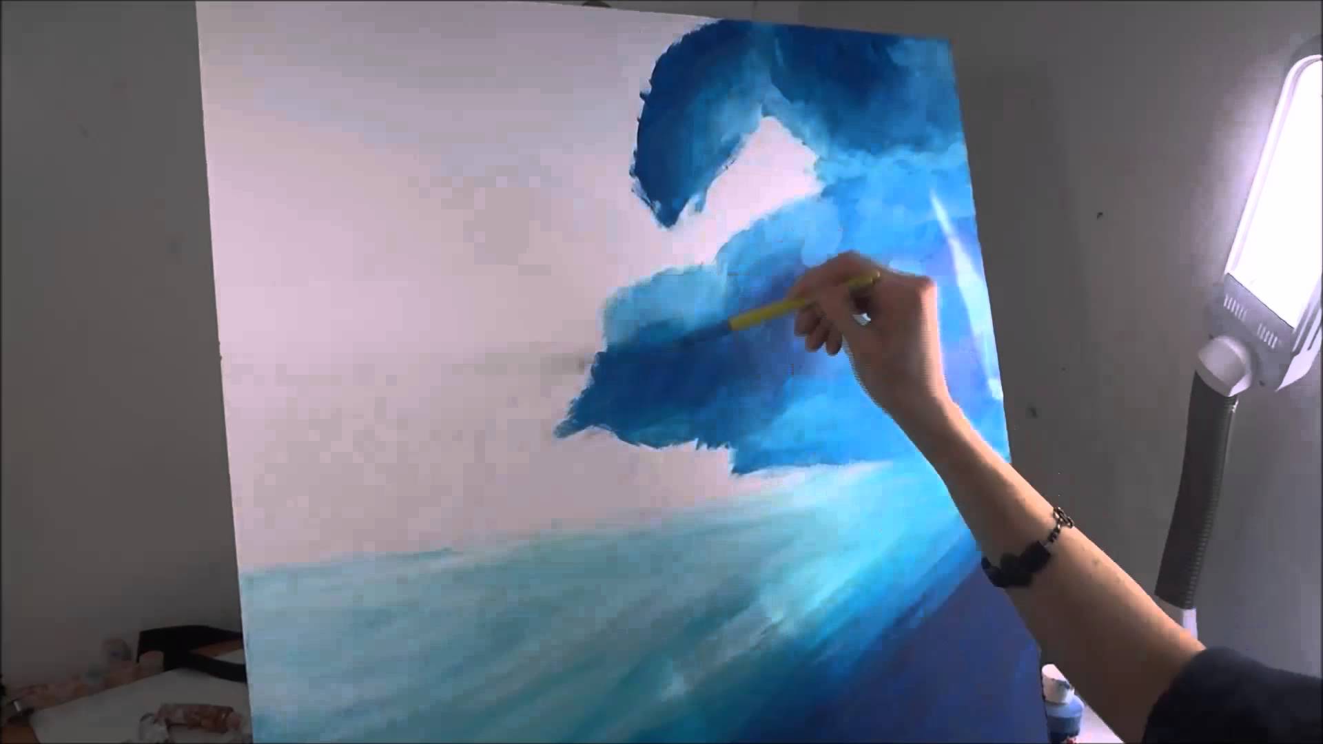1920x1080 Abstract Ocean Scene Study Speed Painting - Abstract Ocean Painting