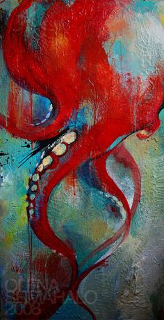 236x459 The Art Of Animation Background Reference The O - Abstract Octopus Painting