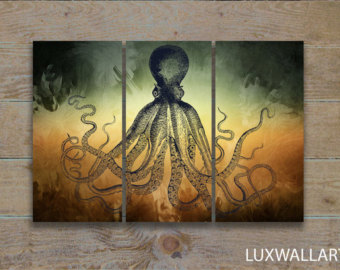 340x270 Abstract Octopus Etsy - Abstract Octopus Painting
