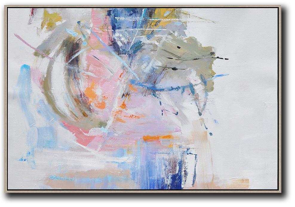 988x694 Hand Painted Horizontal Abstract Oil Painting On Canvas, Free - Abstract Oil Painting