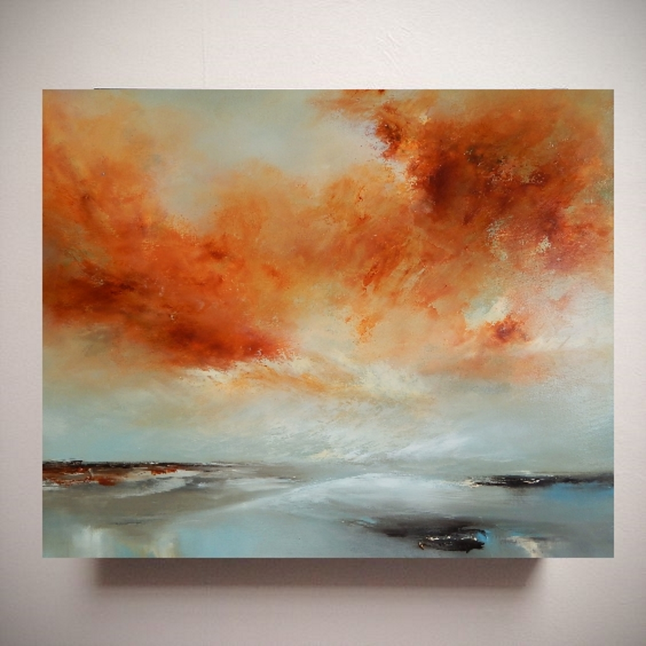 1300x1300 Sunset's Tones Original Abstract Oil Painting - Abstract Oil Painting