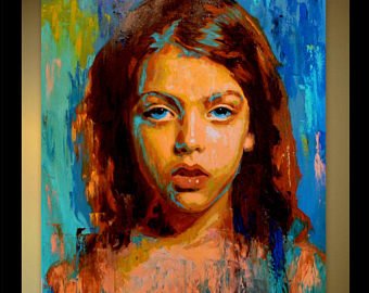 340x270 Custom Portrait Oil Canvas Painting Child Portrait Family - Abstract Oil Painting Portraits