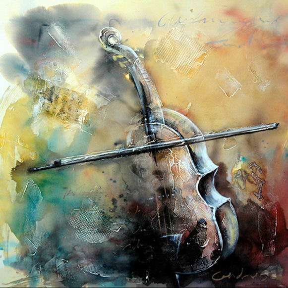 581x582 Music Instrument - Abstract Oil Painting Portraits
