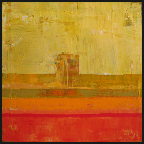 470x470 Abstract Art Yellow Orange Painting Mantle By Shawn Mcnulty - Abstract Orange Painting