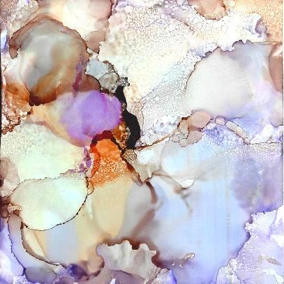 407x407 Lou Jordan Fine Art Orchid Veils I Original Abstract Floral - Abstract Orchid Painting