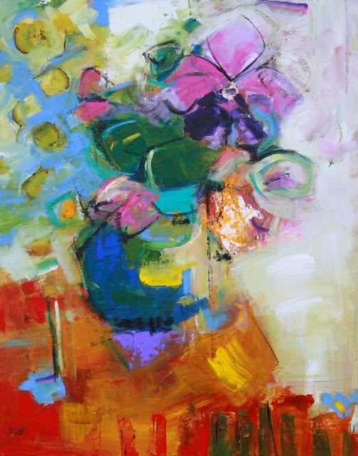503x640 Elizabeth Chapman March 2015 - Abstract Orchid Painting