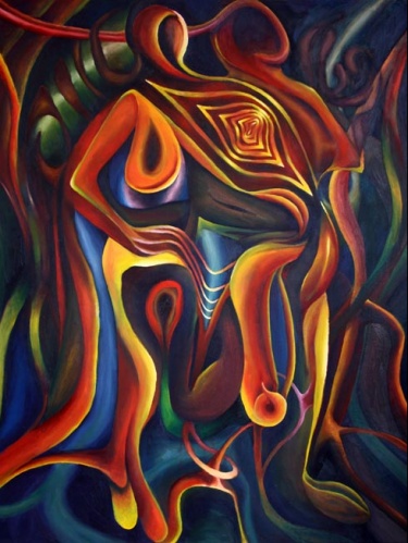 375x499 Entwined - Abstract Painting