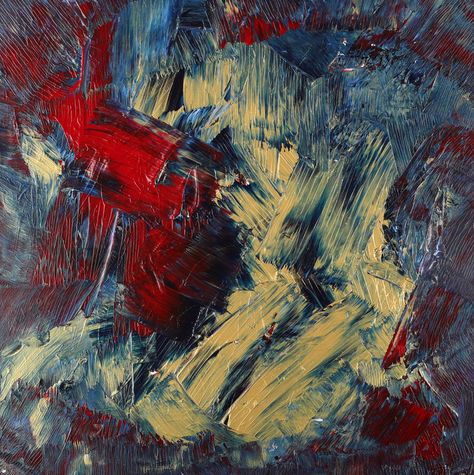 690x691 Sacred Infusion By Artist Bharat Thakur Abstract, Abstract - Abstract Painting