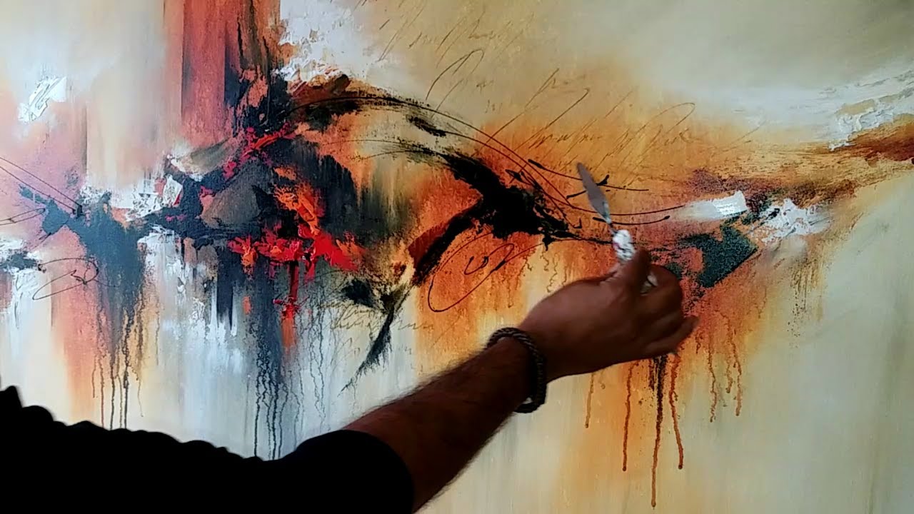 1280x720 Abstract Painting Demonstration Of Abstract Painting Painted - Abstract Painting