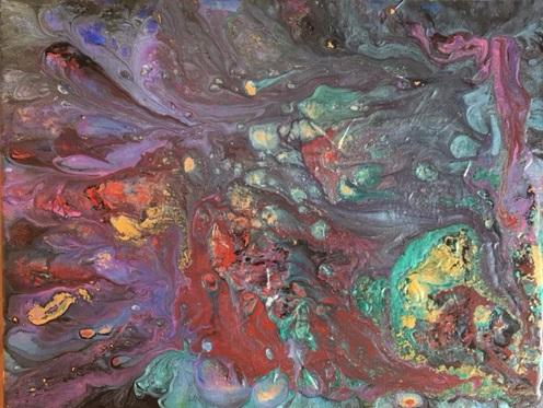 496x373 Colorful Grounds Paint Amp Sip Party Abstract Painting Using - Abstract Painting Colorful