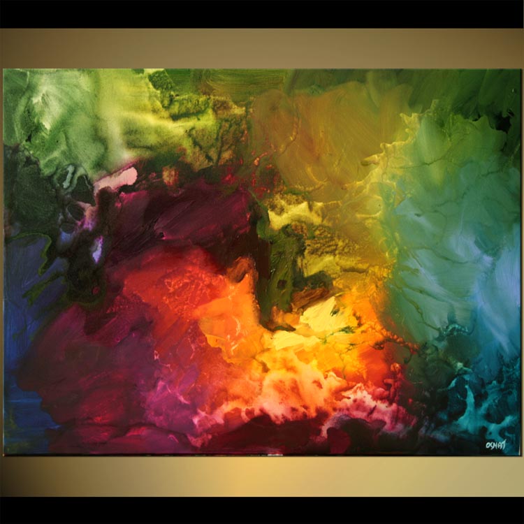 750x750 Painting - Abstract Painting Colorful
