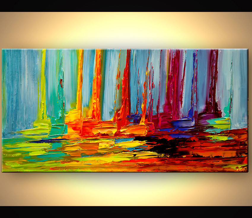 850x735 Painting - Abstract Painting Colorful