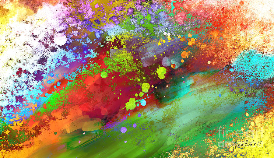 900x519 Color Explosion Abstract Art Painting By Ann Powell - Abstract Painting Colorful