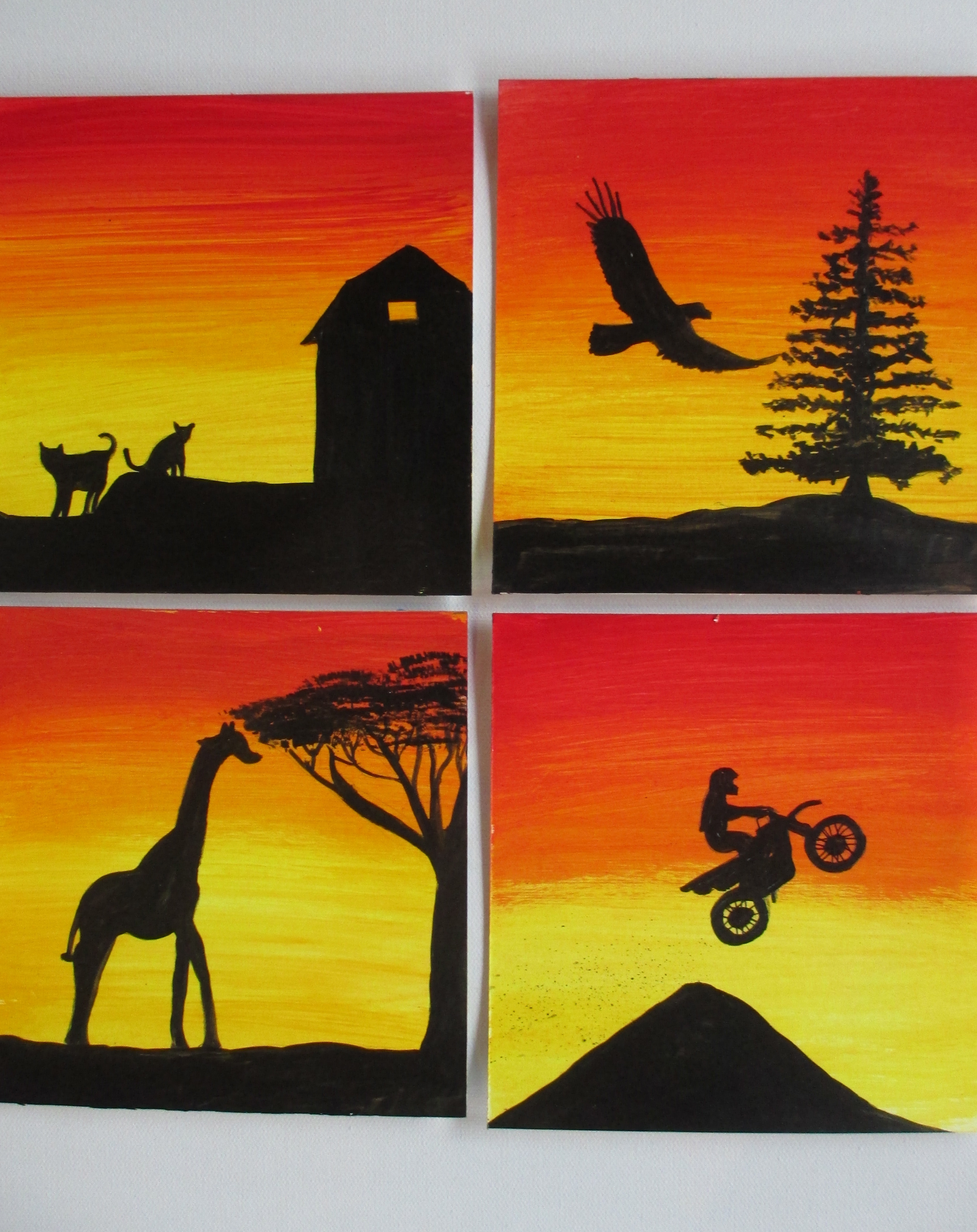 3047x3840 Colorful Canvas Silhouette Paintings For Kids All Ages - Abstract Painting For Kids