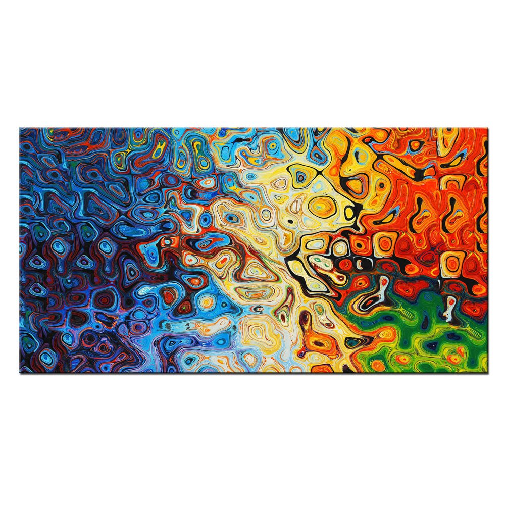 1000x1000 Kids Room Home Decor Wall Art Cell Fashion Pattern Modern Giclee - Abstract Painting For Kids