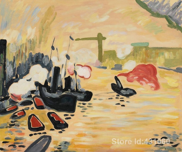 640x533 Abstract Art Landscape View Of The Thames Andre Derain Oil - Abstract Painting Gallery