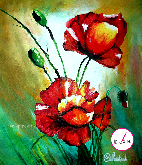 600x700 Flower Abstract Painting - Abstract Painting Images