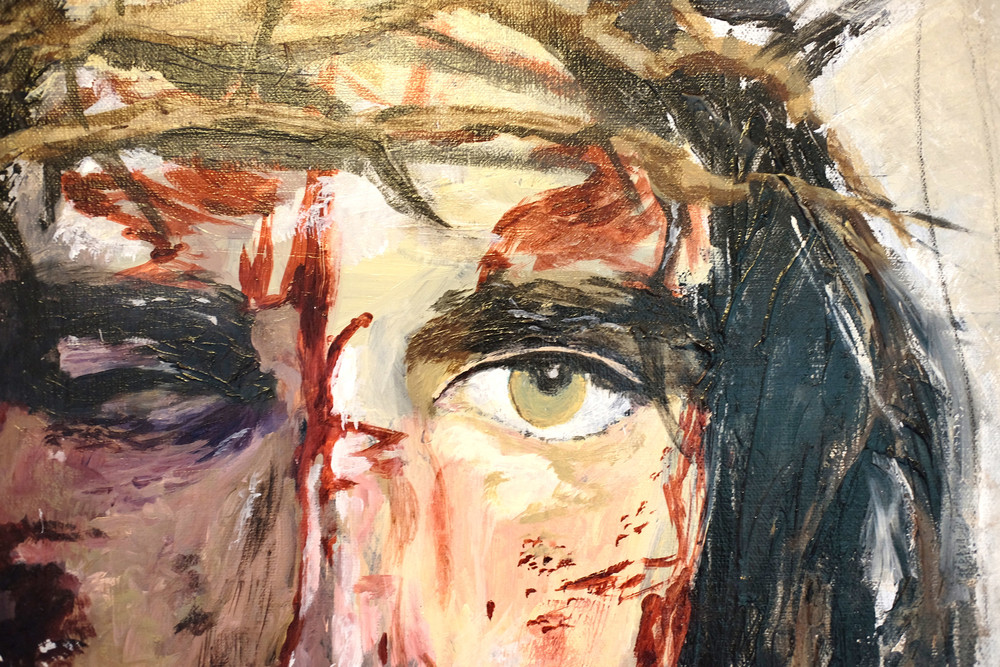 1000x667 Crown Of Thorns, Jesus Christ Painting, Passion Of Christ - Abstract Painting Of Jesus