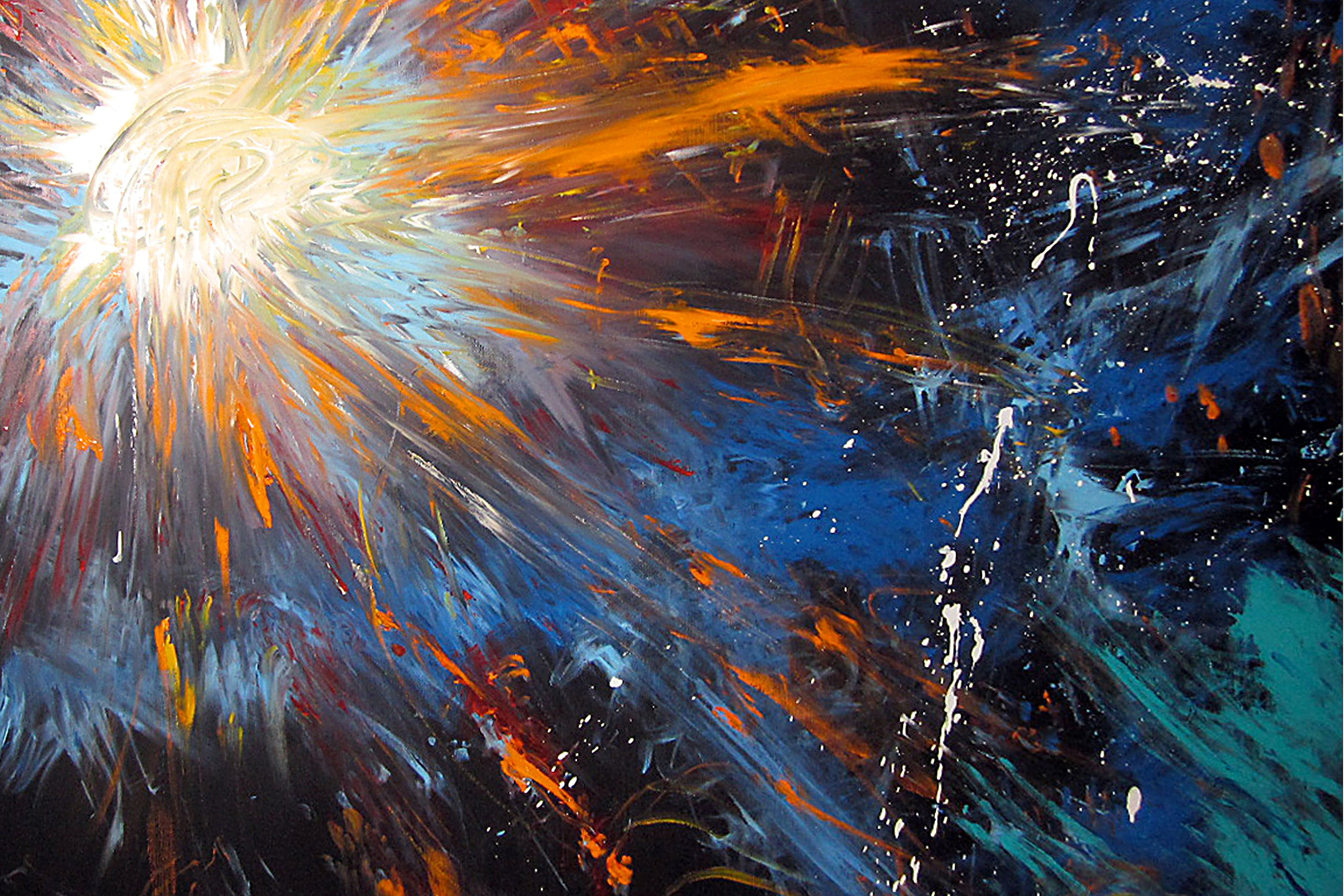 5400x3600 Abstract Painting Of Jesus Shine Christ's Light Jesus Paintings - Abstract Painting Of Jesus