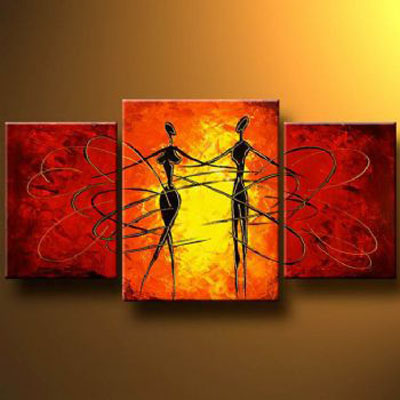 400x400 Dance Of Love Modern Canvas Abstract Oil Painting Wall Art - Abstract Painting Of Love